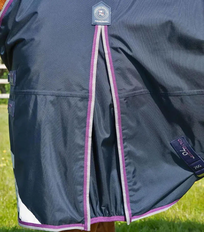 Premier Equine Buster 70g Turnout Rug With Classic Neck Cover in Navy-4