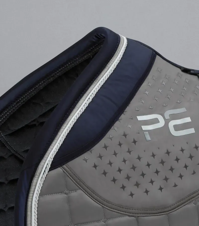 Premier Equine Azzure Anti-Slip Satin GP/Jump Square in Grey-2