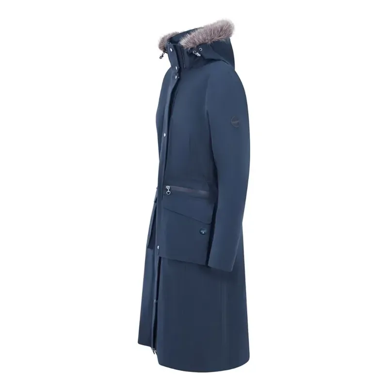 Equetech Inferno Long Heated Waterproof Riding Coat in Navy-2
