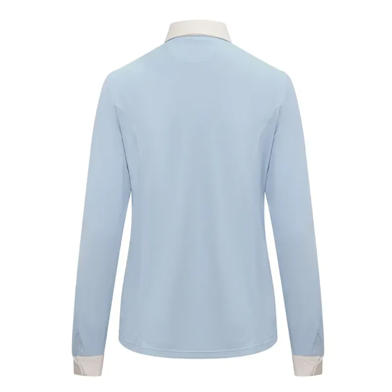 Equetech AirStride Combination Show Shirt in Light Blue/White-1