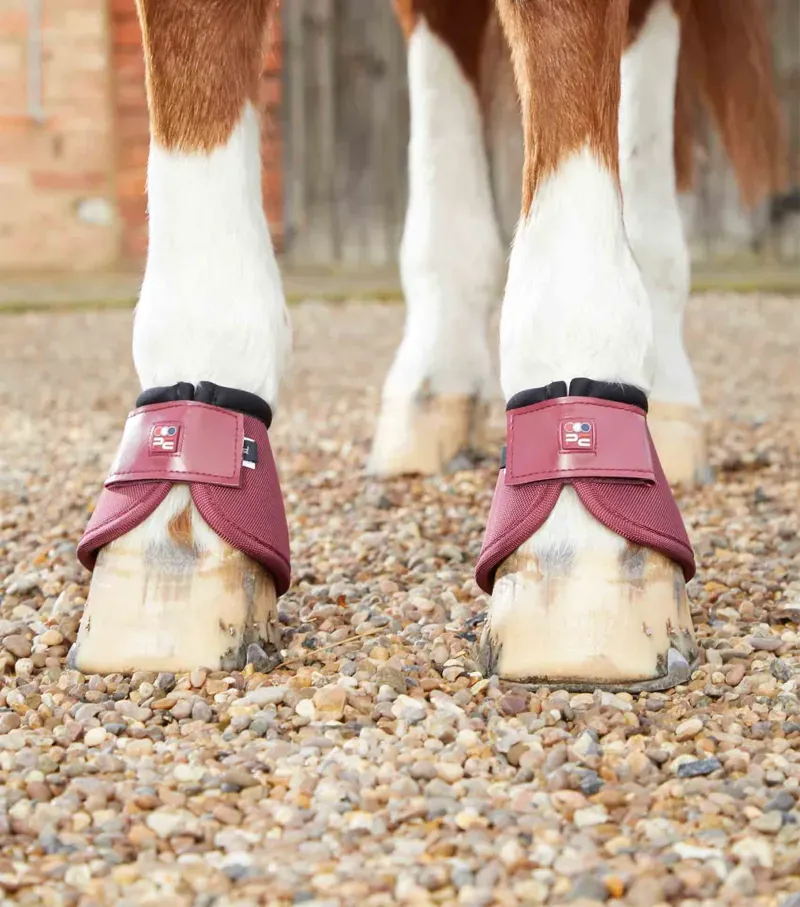 Premier Equine Ballistic No-Turn Over Reach Boots in Burgundy-3