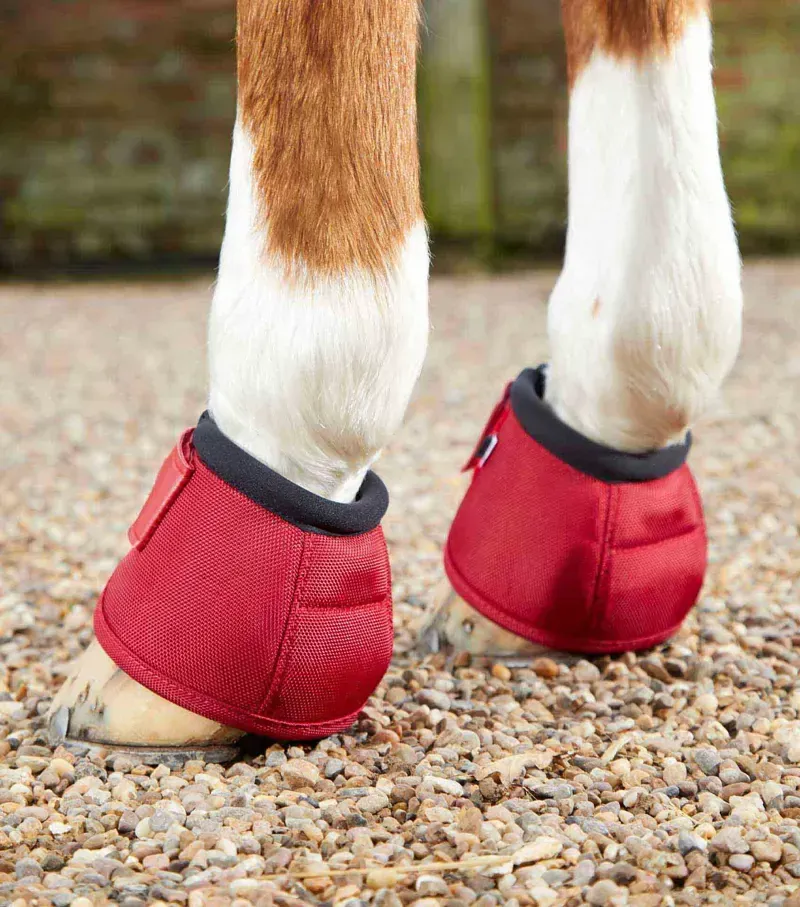 Premier Equine X-Large Ballistic No-Turn Over Reach Boots in Red-1