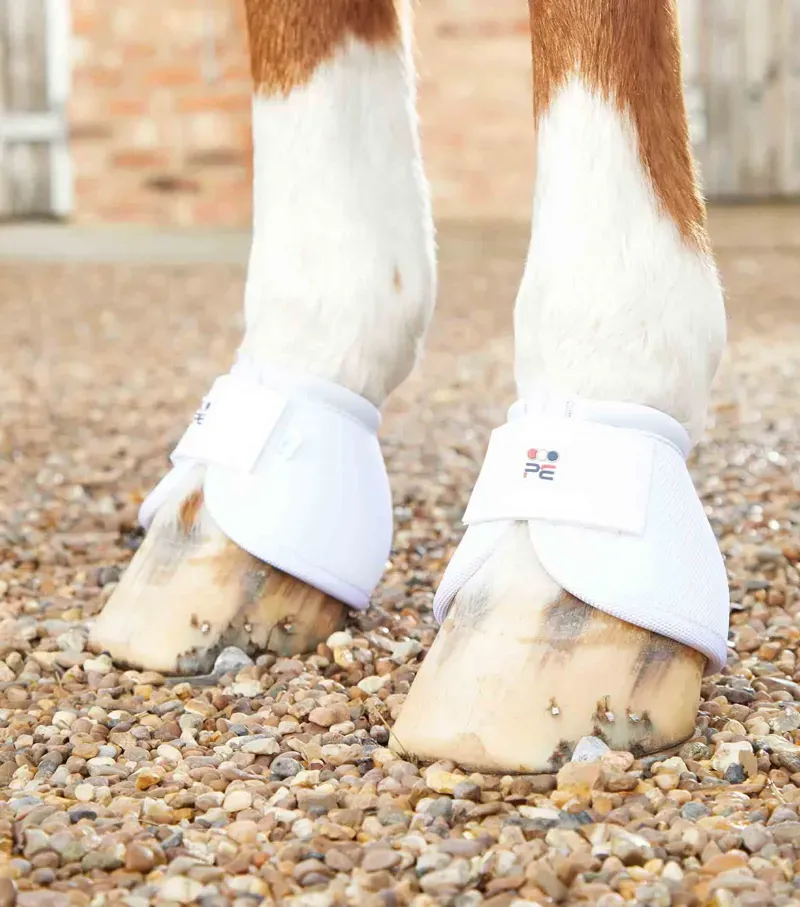 Premier Equine Ballistic No-Turn Over Reach Boots in White