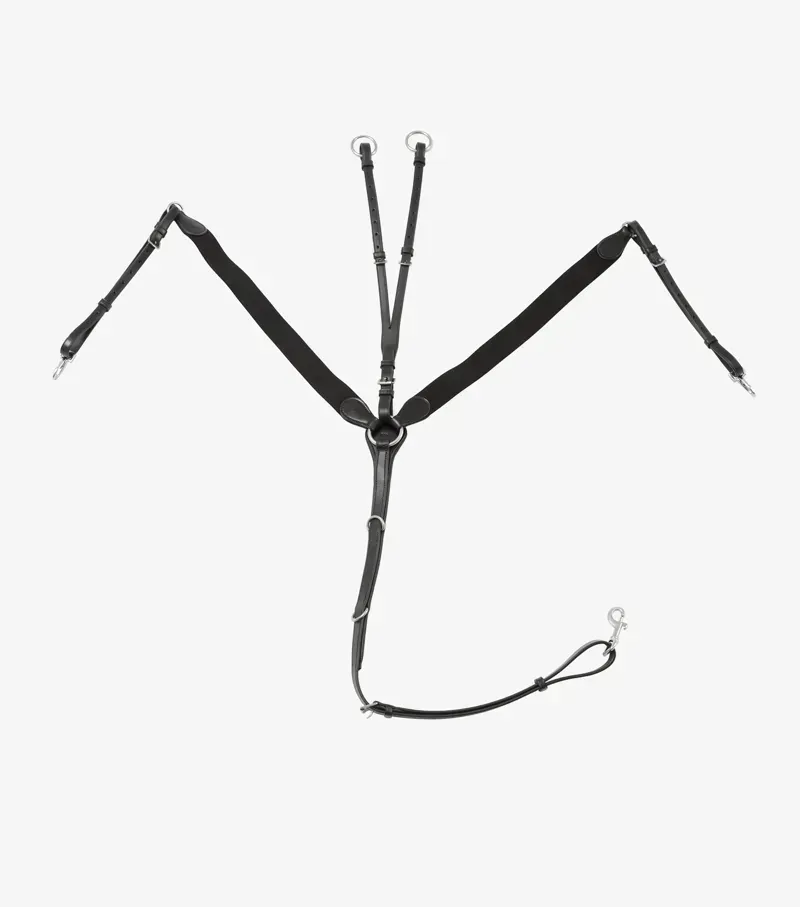 Premier Equine Baressa Elastic Jumping Breastplate in Black-3