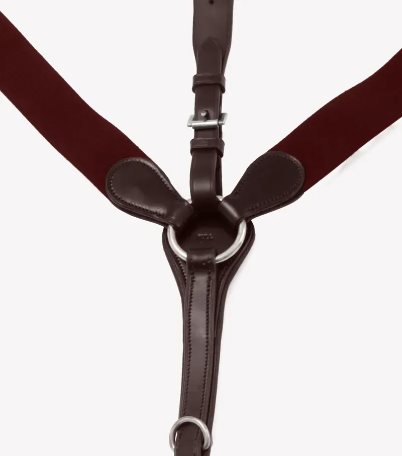 Premier Equine Baressa Elastic Jumping Breastplate in Brown-4