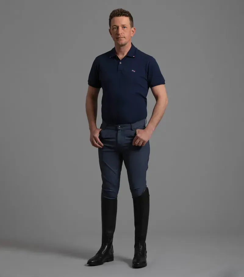 Premier Equine Gents Barusso Gel Knee Breeches in Navy