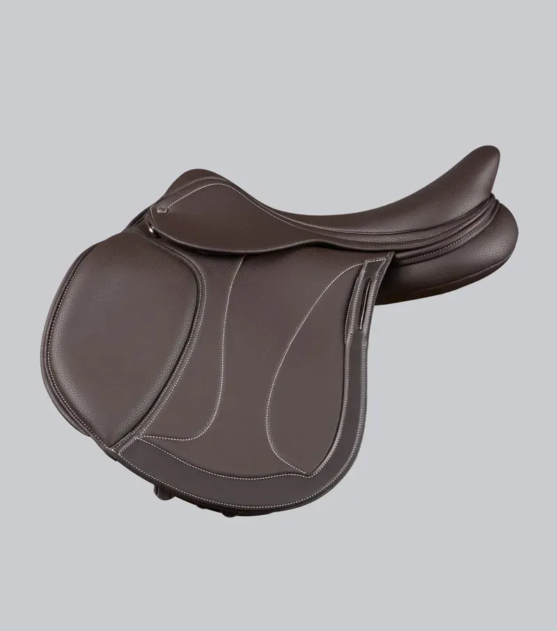 Bastia Synthetic Jump Saddle / 16. 5 Dark Havana 16.5-2