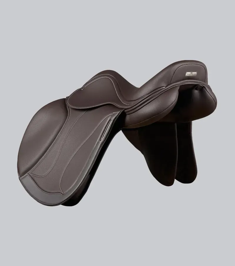 Bastia Synthetic Jump Saddle / 16. 5 Dark Havana 16.5-3