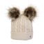 Hy Equestrian Morzine Children's Bobble Hat in Beige