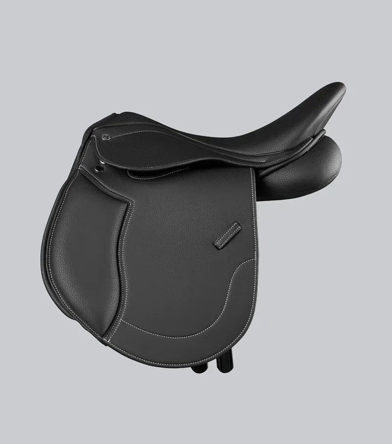 Premier Equine 15.5 inch Biarritz Synthetic Pony GP/Jump Saddle in Black-2