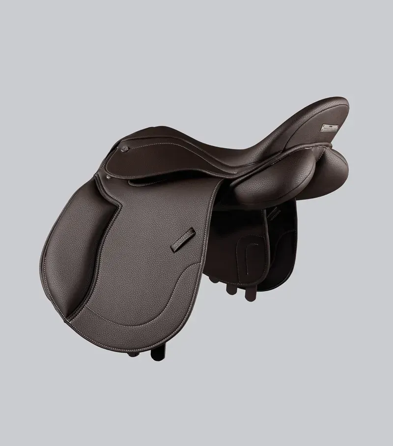 Premier Equine 15.5 inch Biarritz Synthetic Pony GP/Jump Saddle in Dark Havana-1