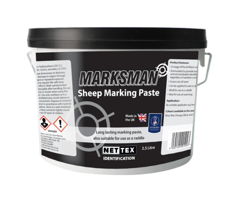 Nettex Marksman 4x2.5-litre Sheep Marking Paste in Black