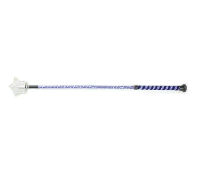 Hy Equestrian Spiral Star Riding Whip in Blue