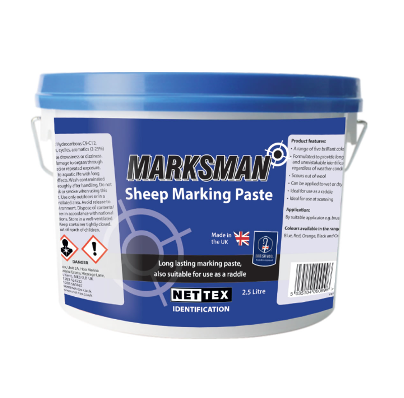 Nettex Marksman 4x2.5-litre Sheep Marking Paste in Blue