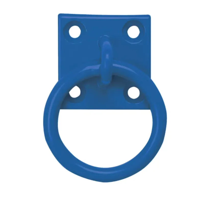 Perry Equestrian Chain Ring on Plate in Blue