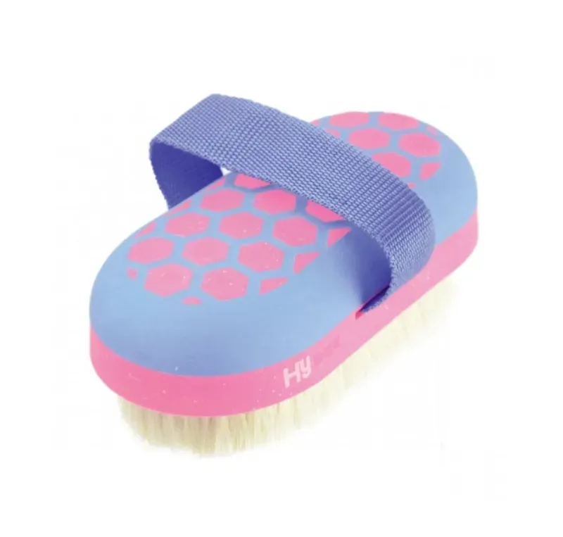 Hy Shine Glitter Body Brush Goat Hair in Blue/Pink