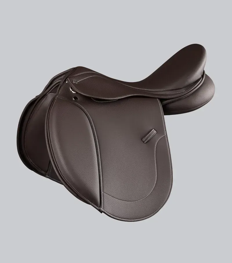 Bourges Synthetic GP Saddle / 17. 5 Dark Havana 17.5