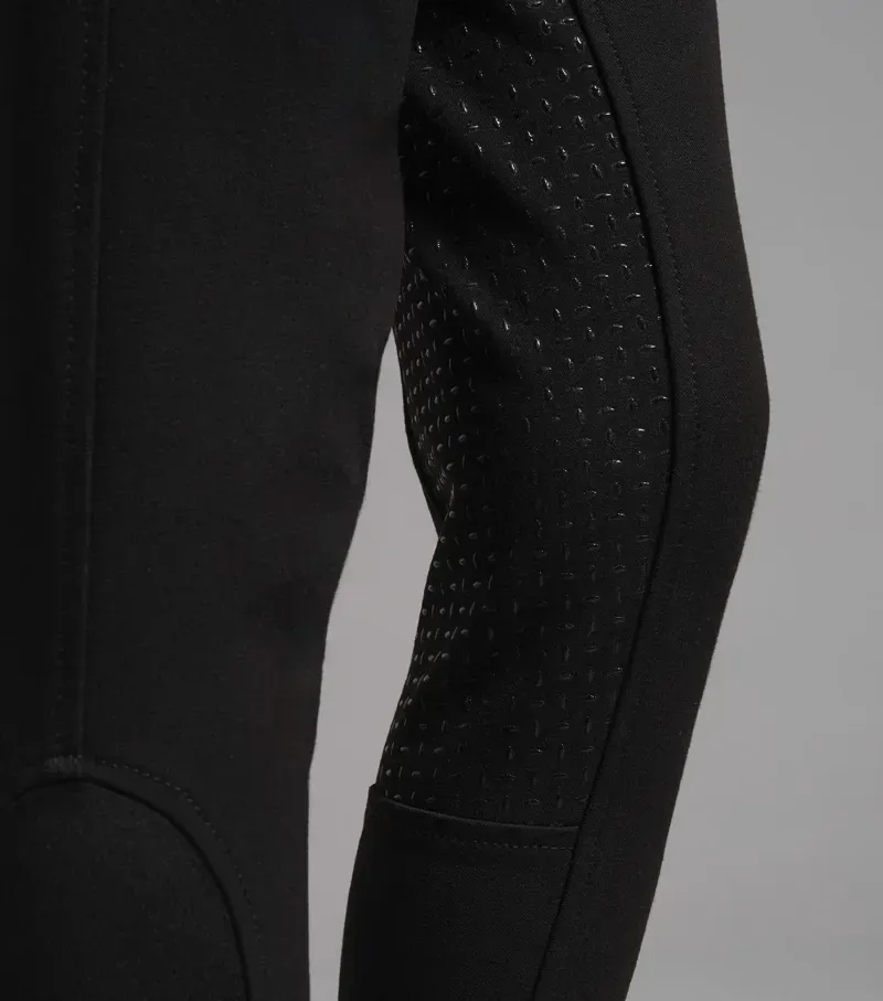 Premier Equine Girls Brava Full Seat Gel Riding Breeches in Black-4