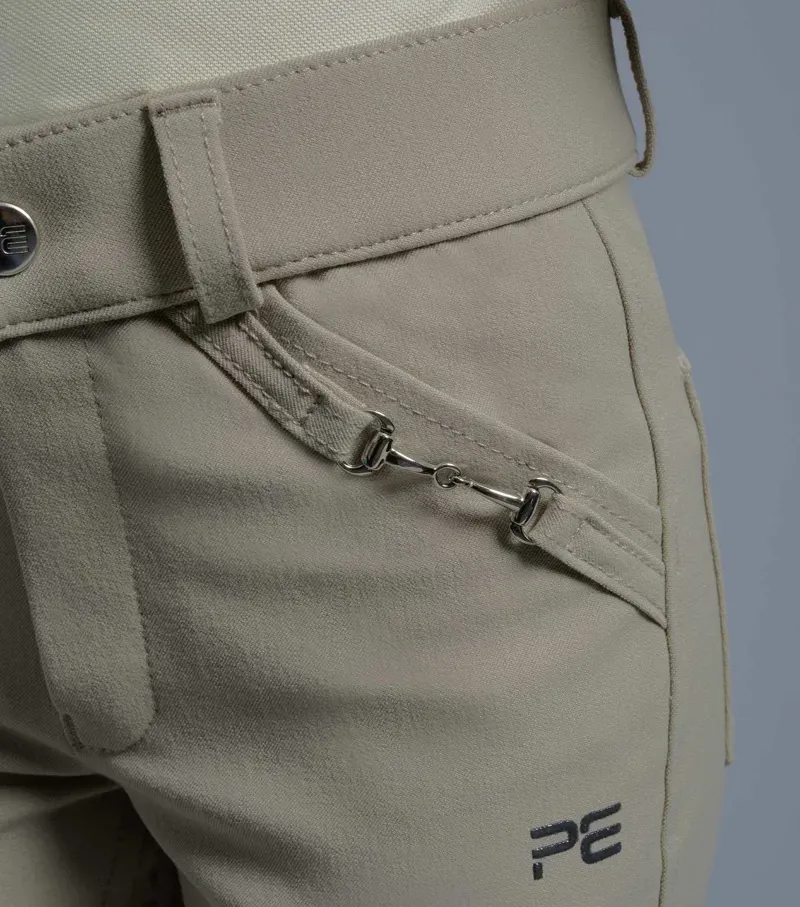 Premier Equine Girls Brava Full Seat Gel Competiton Riding Breeches in Beige-3