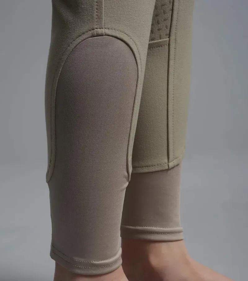 Premier Equine Girls Brava Full Seat Gel Competiton Riding Breeches in Beige-5