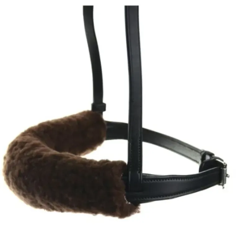 Hy Equestrian Noseband Cover in Brown