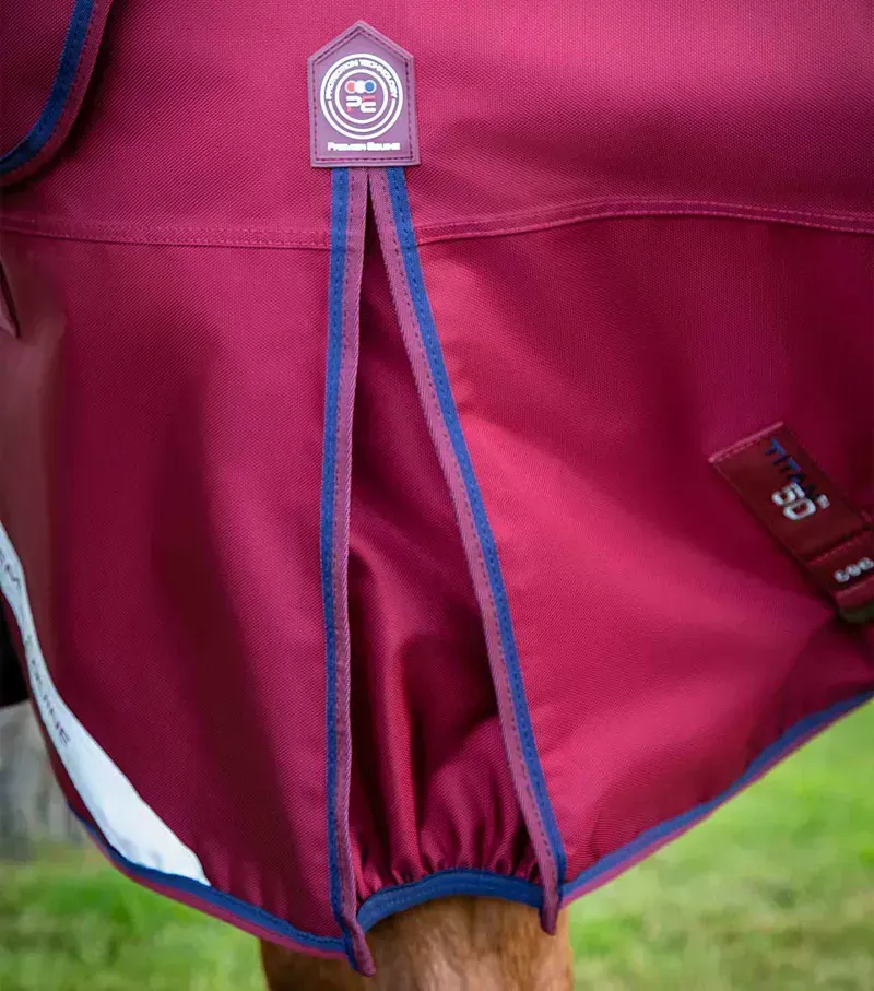 Premier Equine Titan 50g Turnout Rug With Classic Neck Cover in Burgundy-3