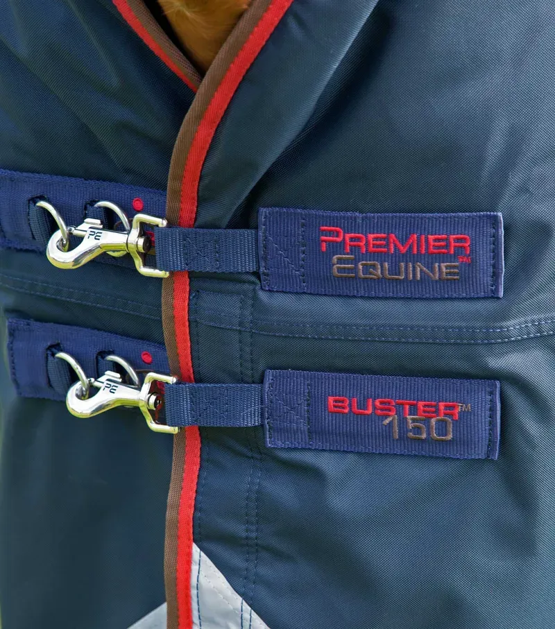 Premier Equine Buster 150g Turnout Rug With Classic Neck Cover in Navy-3