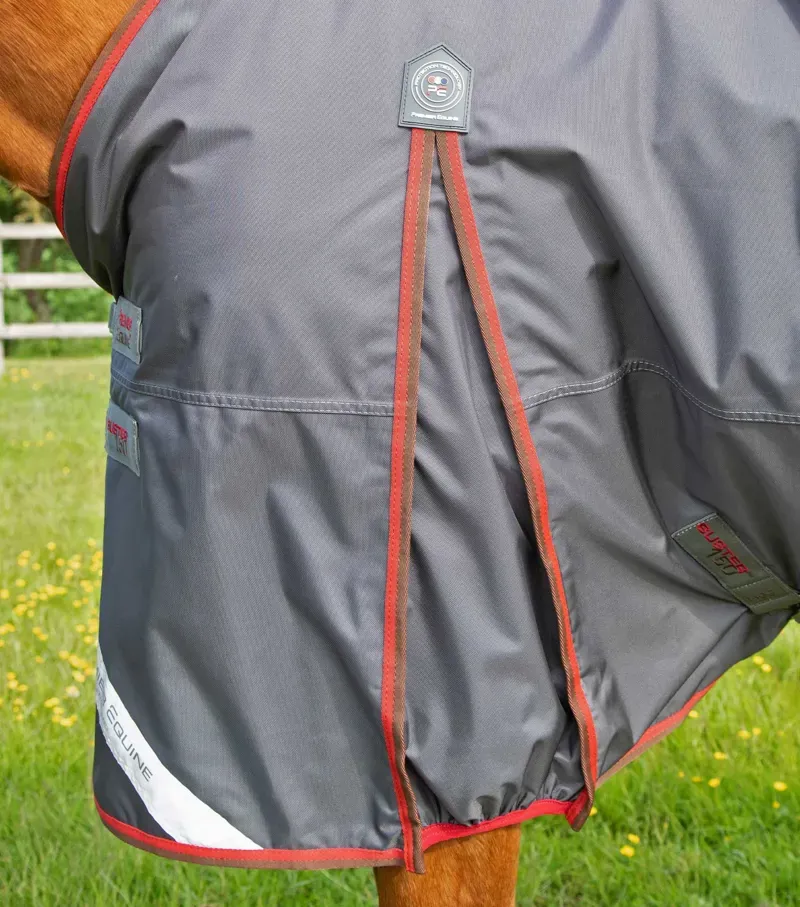 Premier Equine Buster 150g Turnout Rug With Classic Neck Cover in Grey-4