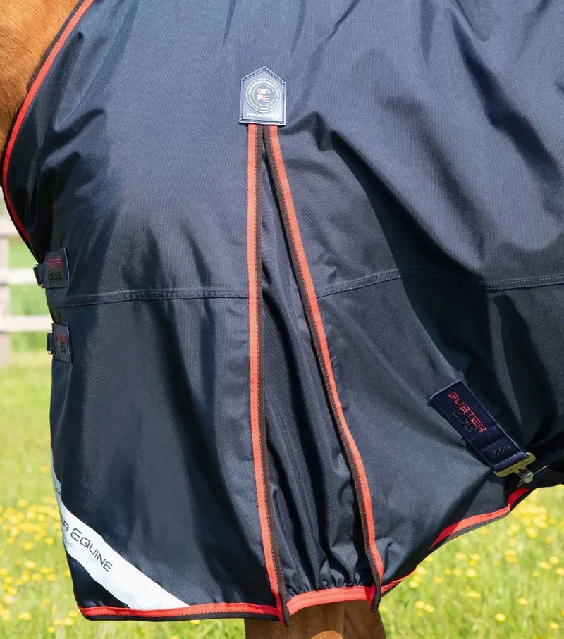 Premier Equine Buster 250g Turnout Rug With Classic Neck Cover in Navy-4