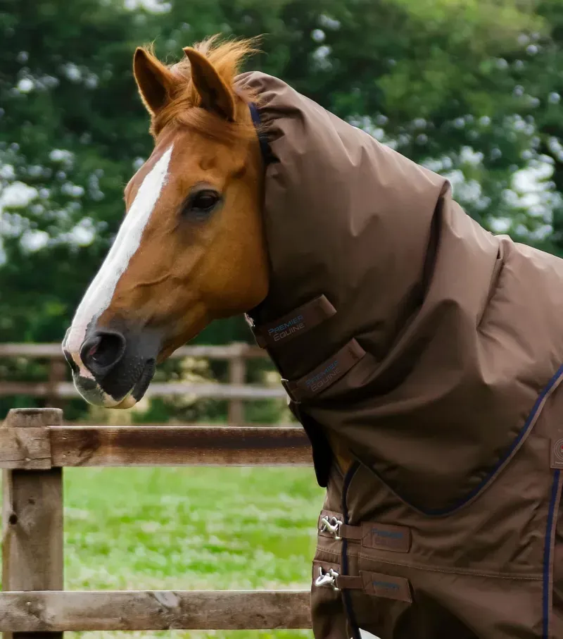 Premier Equine Buster 400g Turnout Rug With Snug-Fit Neck Cover in Brown-2