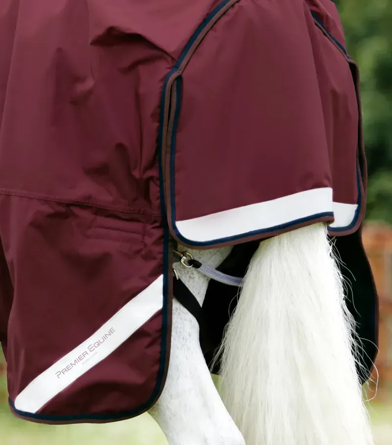 Premier Equine Buster 400g Turnout Rug With Snug-Fit Neck Cover in Burgundy-5