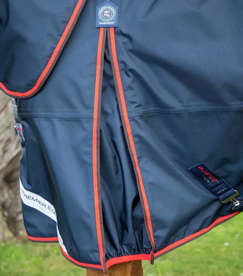 Premier Equine Buster 420g Turnout Rug With Classic Neck Cover in Navy-3