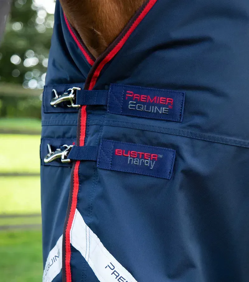 Premier Equine Buster Hardy 200g Half Neck Turnout Rug in Navy-2