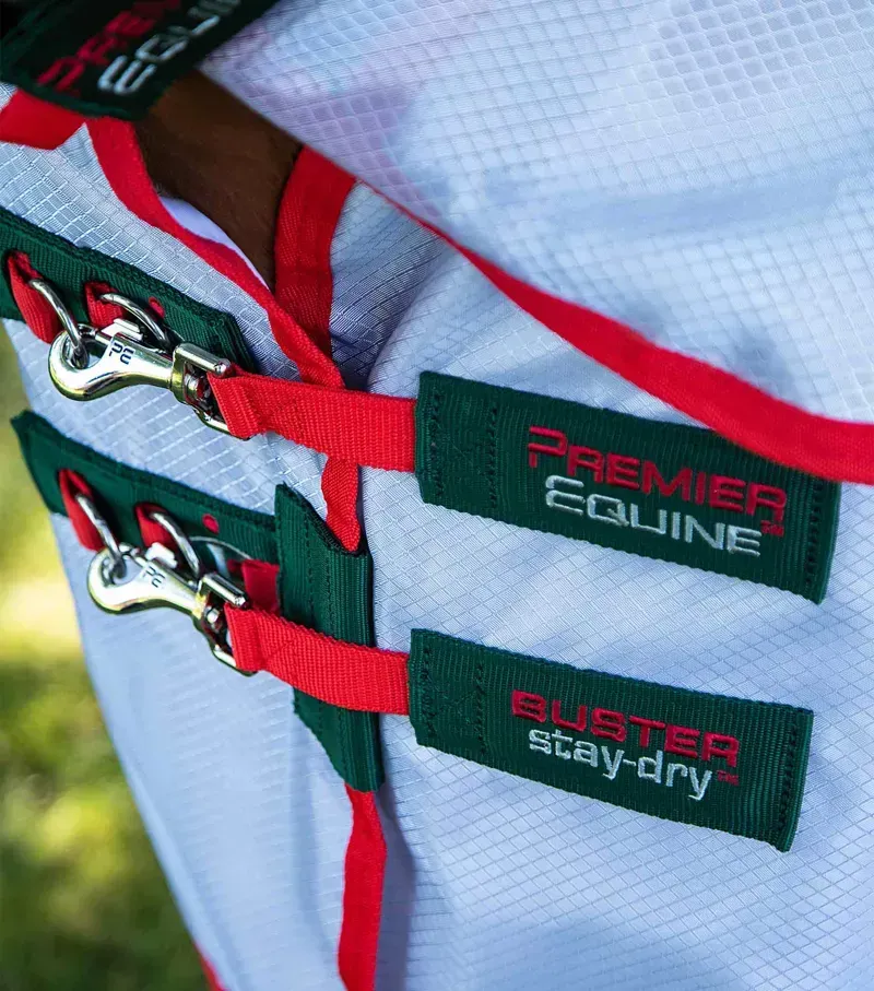 Premier Equine Buster Stay-Dry Super Lite Fly Rug With Surcingles in Green-2