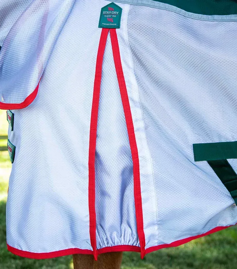 Premier Equine Buster Stay-Dry Super Lite Fly Rug With Surcingles in Green-3