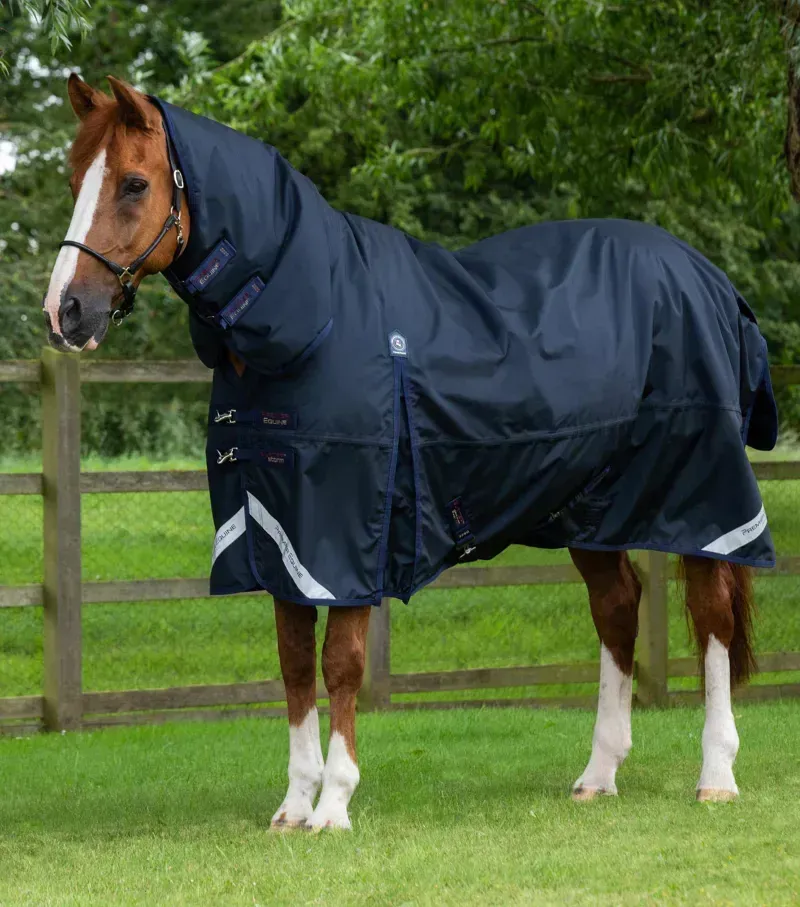 Premier Equine Buster Storm 220g Combo Turnout Rug With Classic Neck in Navy