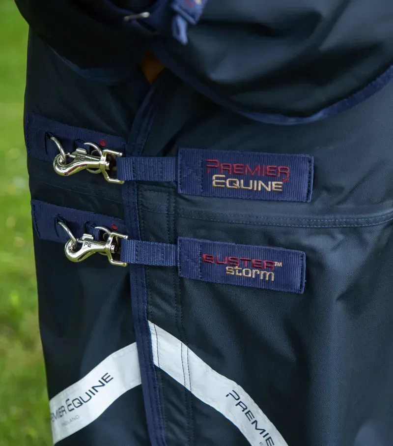 Premier Equine Buster Storm 220g Combo Turnout Rug With Classic Neck in Navy-2