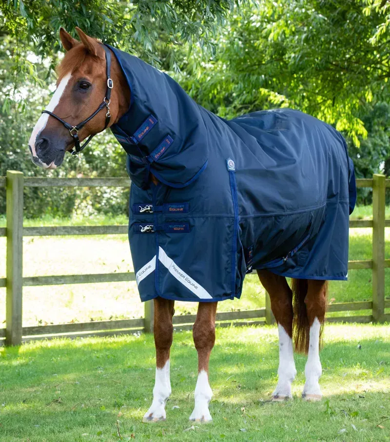 Premier Equine Buster Storm 420g Combo Turnout Rug With Classic Neck in Navy
