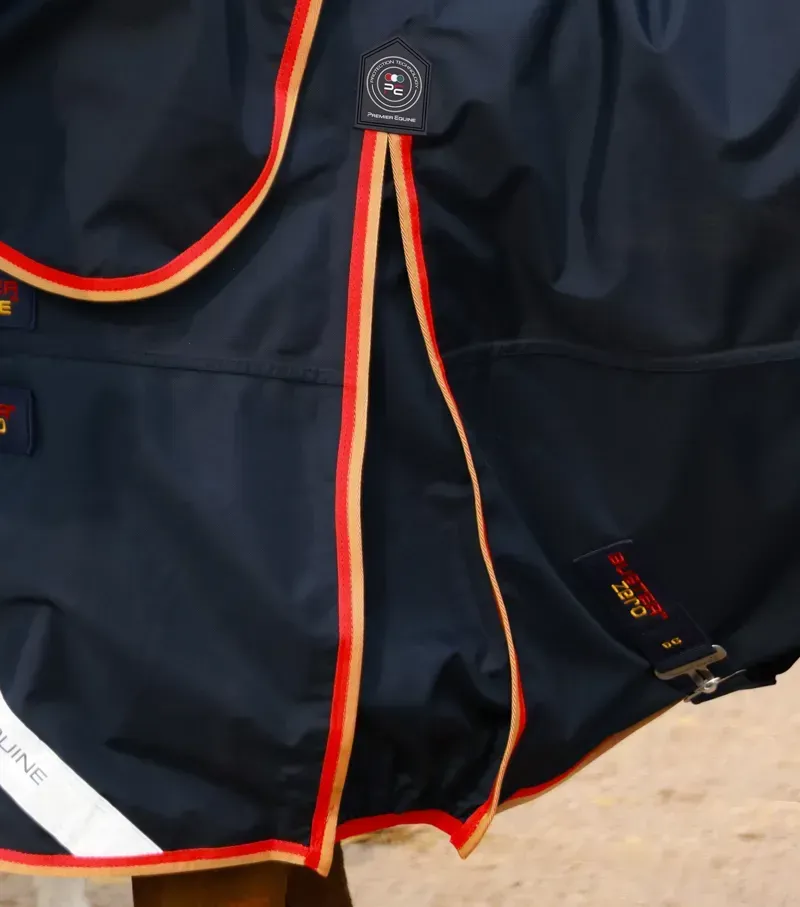 Premier Equine Buster Zero Turnout Rug With Classic Neck Cover in Navy-3