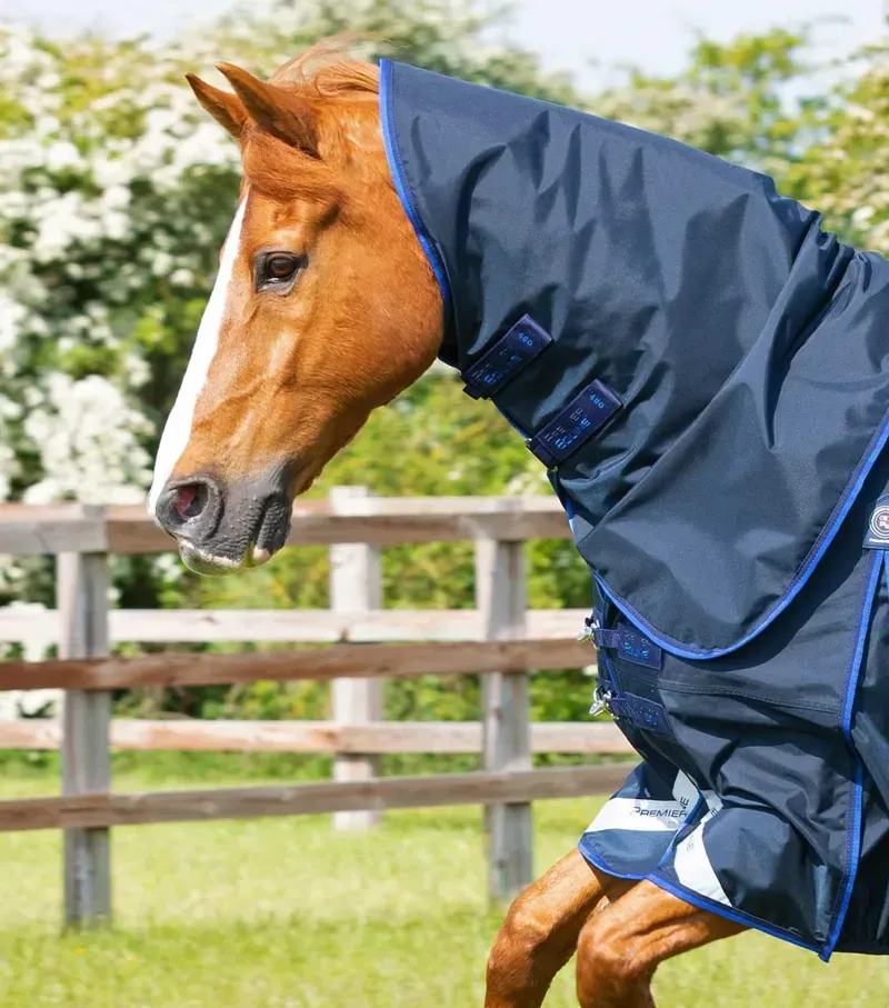 Premier Equine Buster 40g Turnout Rug With Classic Neck Cover in Navy-1