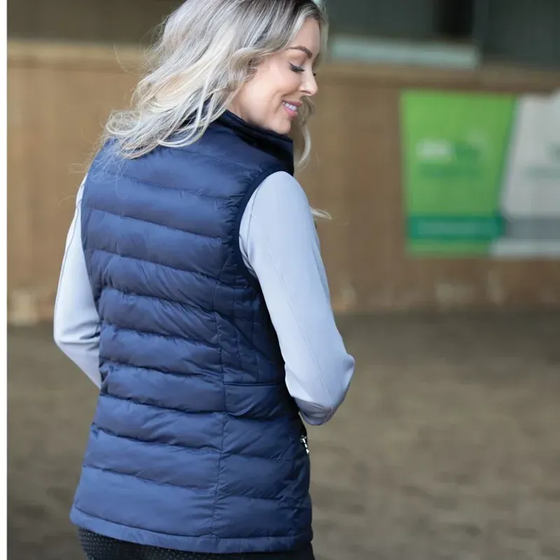 Equetech Inferno Asymmetrical Heated Gilet in Navy-4