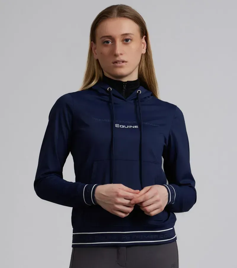 Premier Equine Cadenza Technical Riding Hoodie in Navy