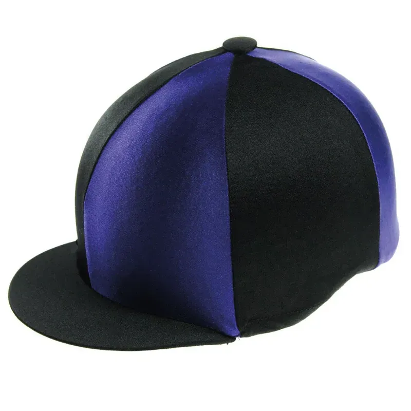 Capz Two-Tone Lycra Cap Cover in Purple/Black