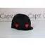 Capz Motif Lycra Heartz Cap Cover in Black/Red