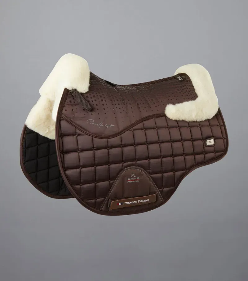 Premier Equine Capella Close Contact Merino Wool GP/Jump Square in Brown/Natural