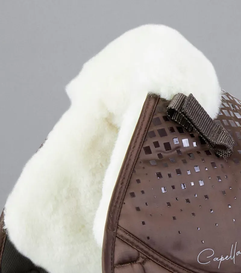 Premier Equine Capella Close Contact Merino Wool GP/Jump Square in Brown/Natural-2