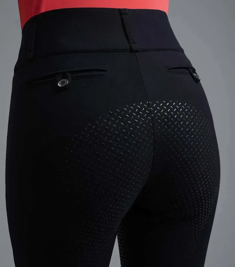 Premier Equine Ladies Carapello Full Seat Gel Riding Breeches in Navy-2