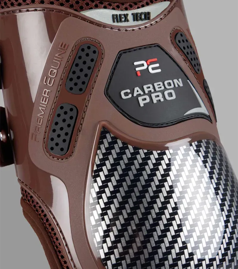 Premier Equine Medium Carbon Pro Fetlock Boots in Brown-2