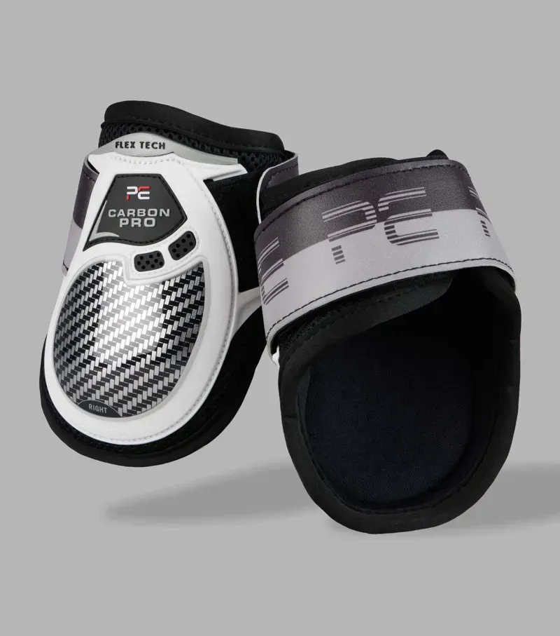 Premier Equine Medium Carbon Pro Fetlock LITE Boots in White