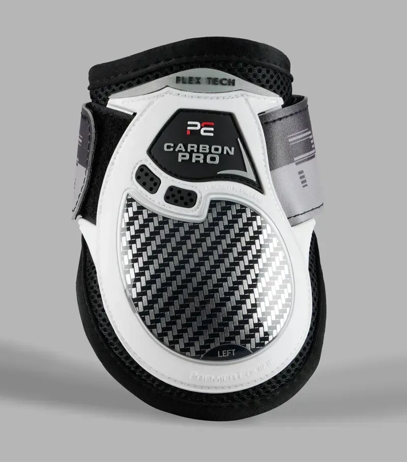 Premier Equine Medium Carbon Pro Fetlock LITE Boots in White-1